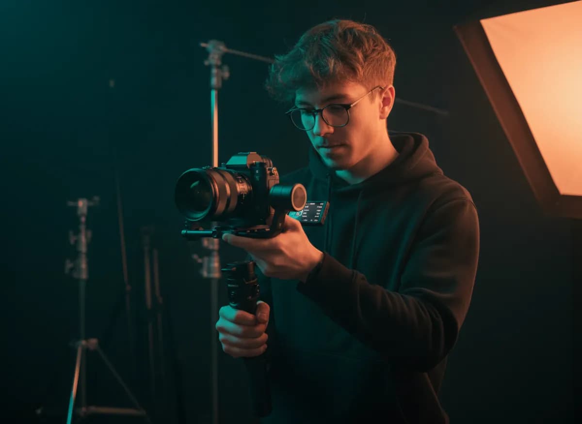 Foto & Video Produktion – professionelle Kamera bei einem Business-Shooting