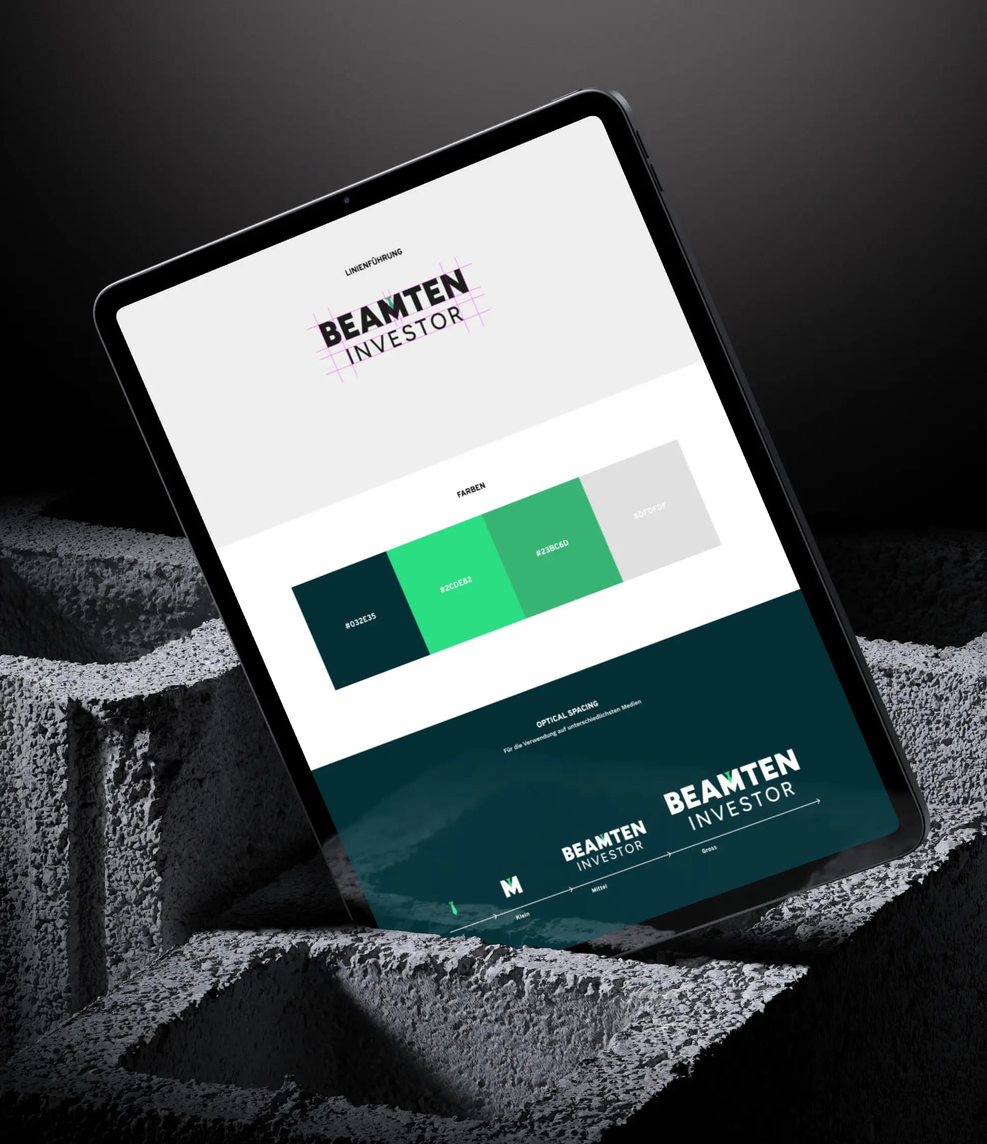Beamteninvestor Corporate Design auf iPad