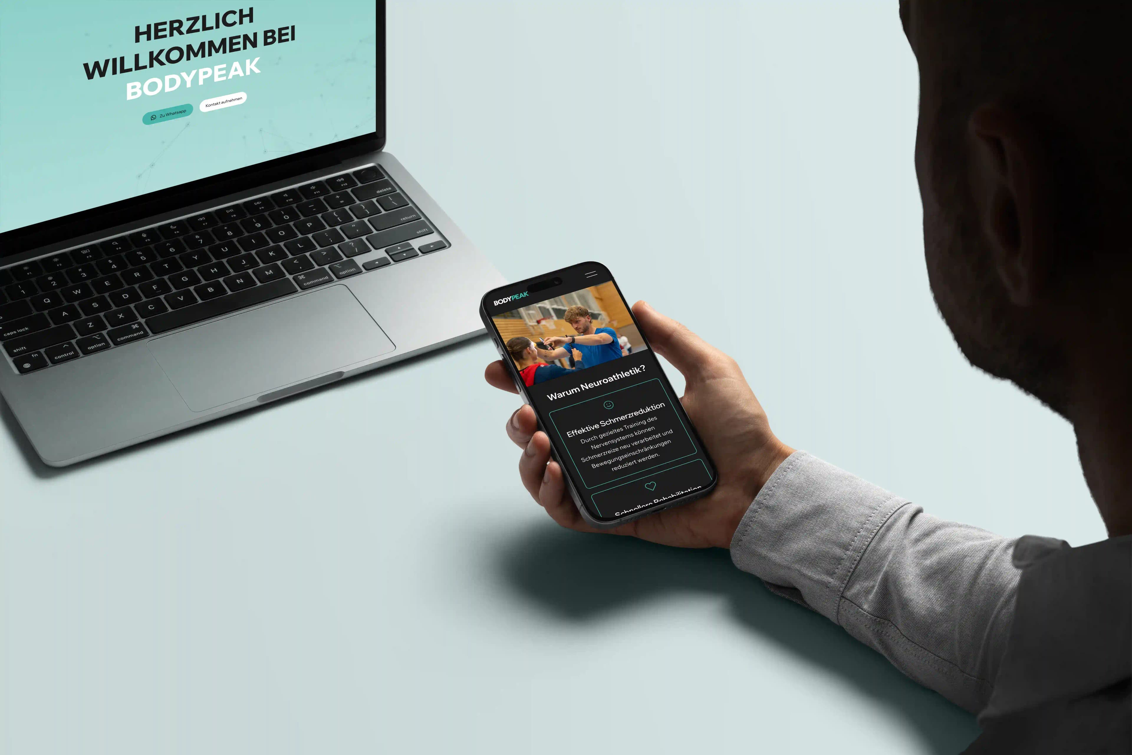 BodyPeak Website auf dem Smartphone