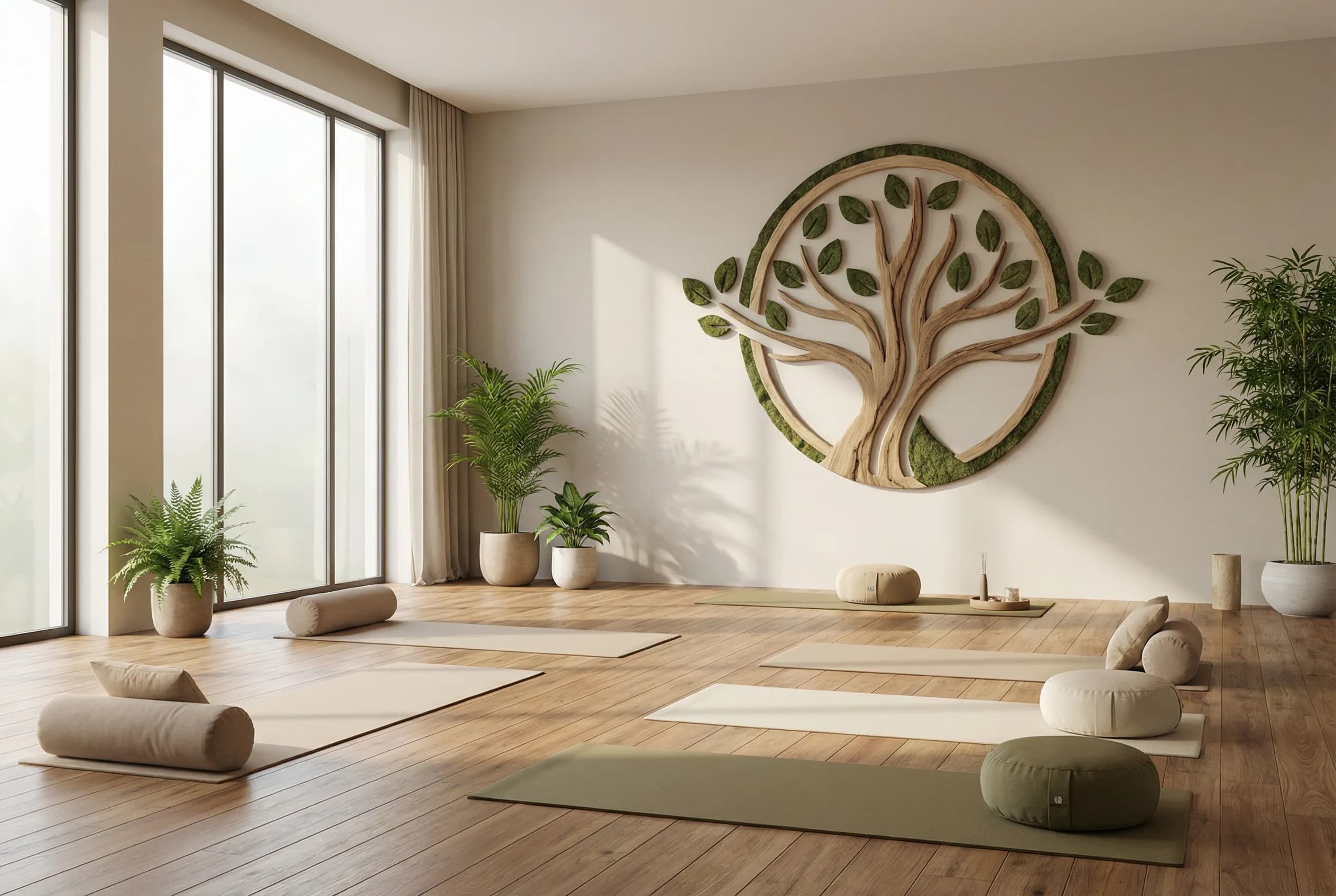 Kraft & Balance Logo an der Wand