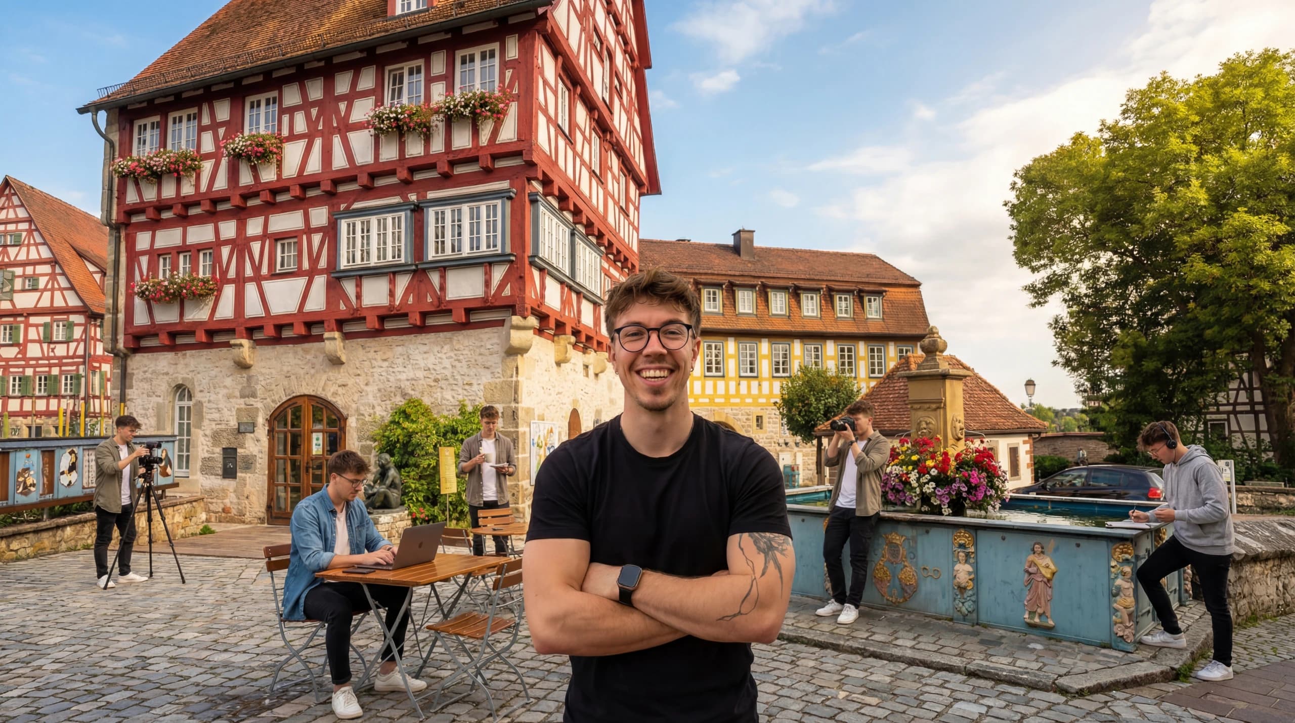 Blick auf Vellberg – Heimatstandort von Kraut & Rüben Studio